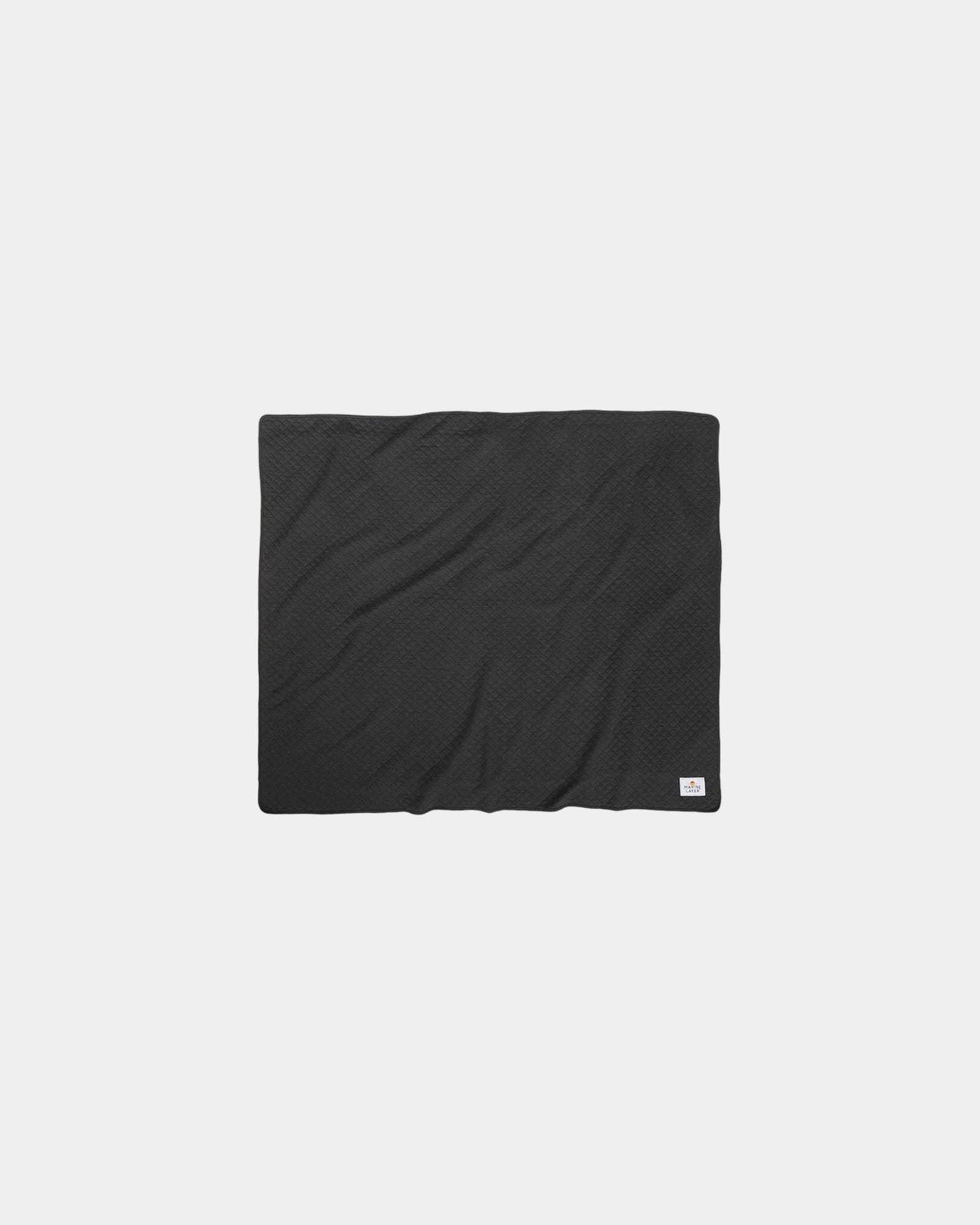 Custom quilted cotton blend Corbet blanket 63 x 54 - Charcoal