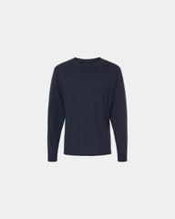 Custom cotton long sleeve t-shirt for companies - Navy