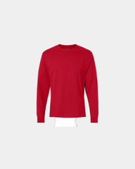 Custom cotton long sleeve t-shirt for companies - Red