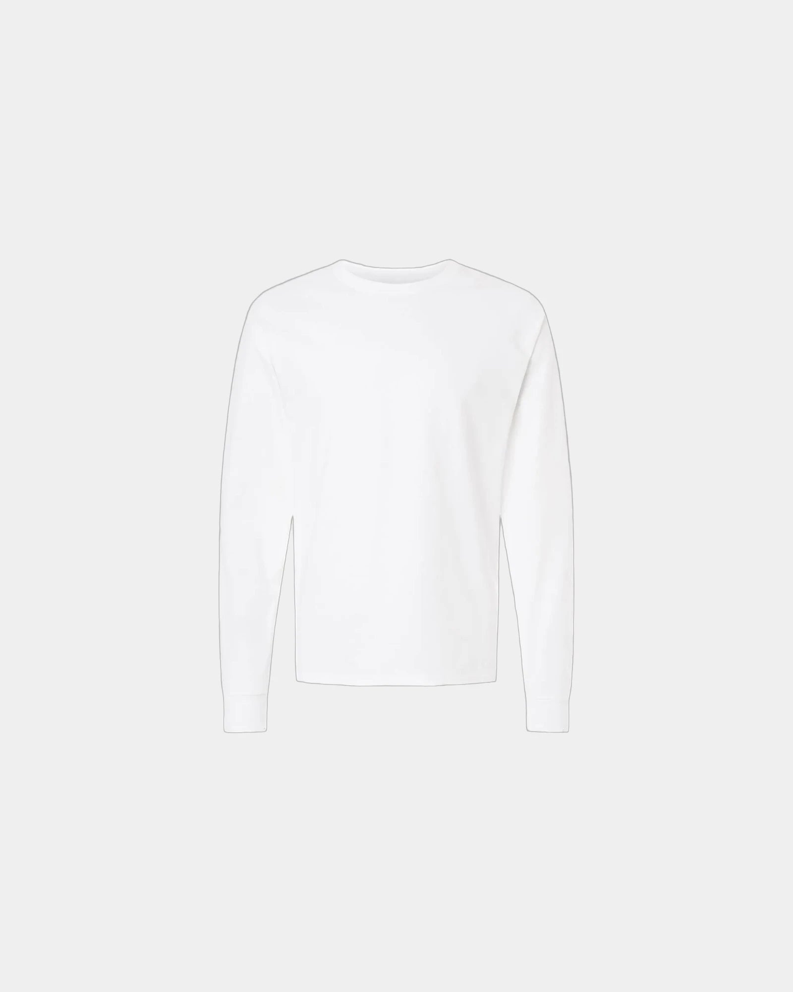 Custom cotton long sleeve t-shirt for companies - White