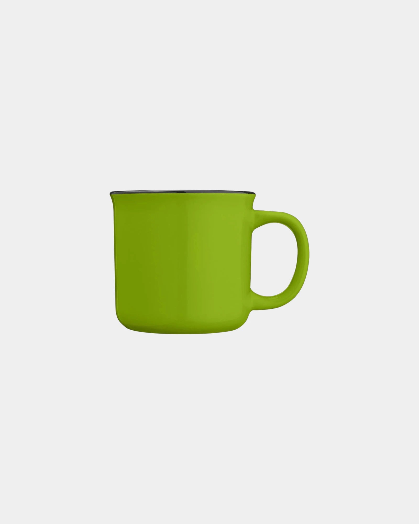 Custom ceramic mug 12 oz with curved handle - Acid Green