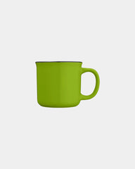 Custom ceramic mug 12 oz with curved handle - Acid Green
