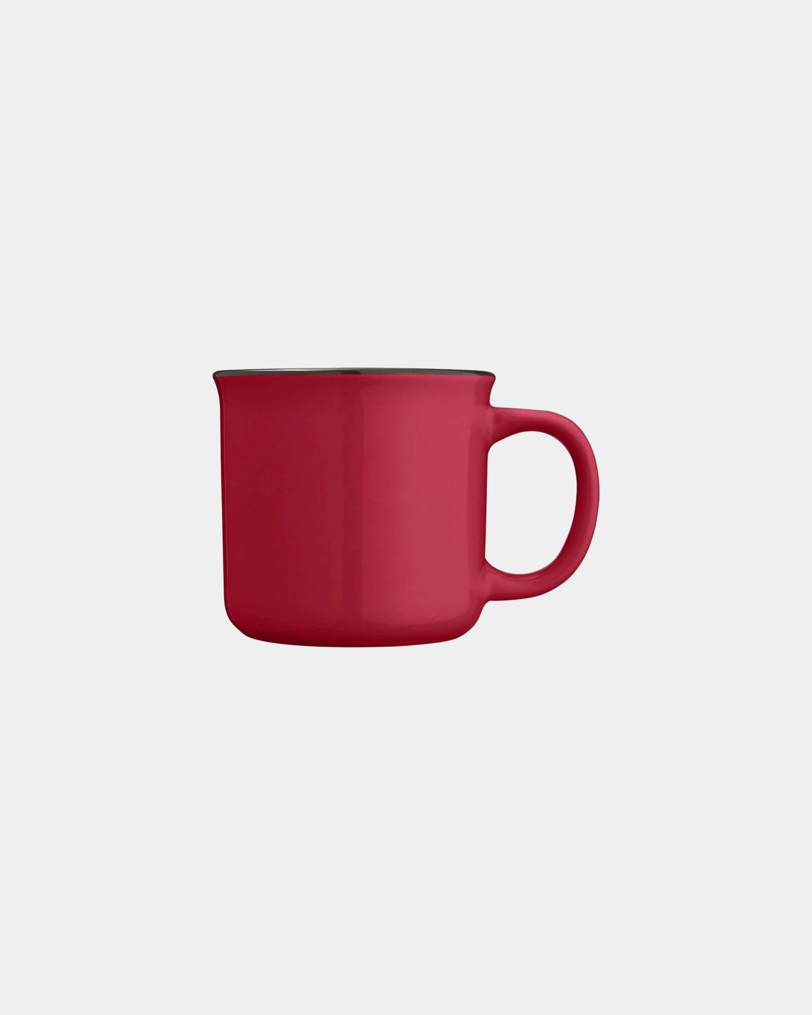 Custom ceramic mug 12 oz with curved handle - Classic Red