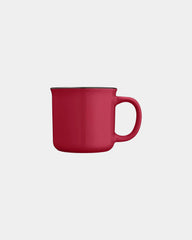 Custom ceramic mug 12 oz with curved handle - Classic Red