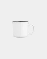 Custom ceramic mug 12 oz with curved handle - White