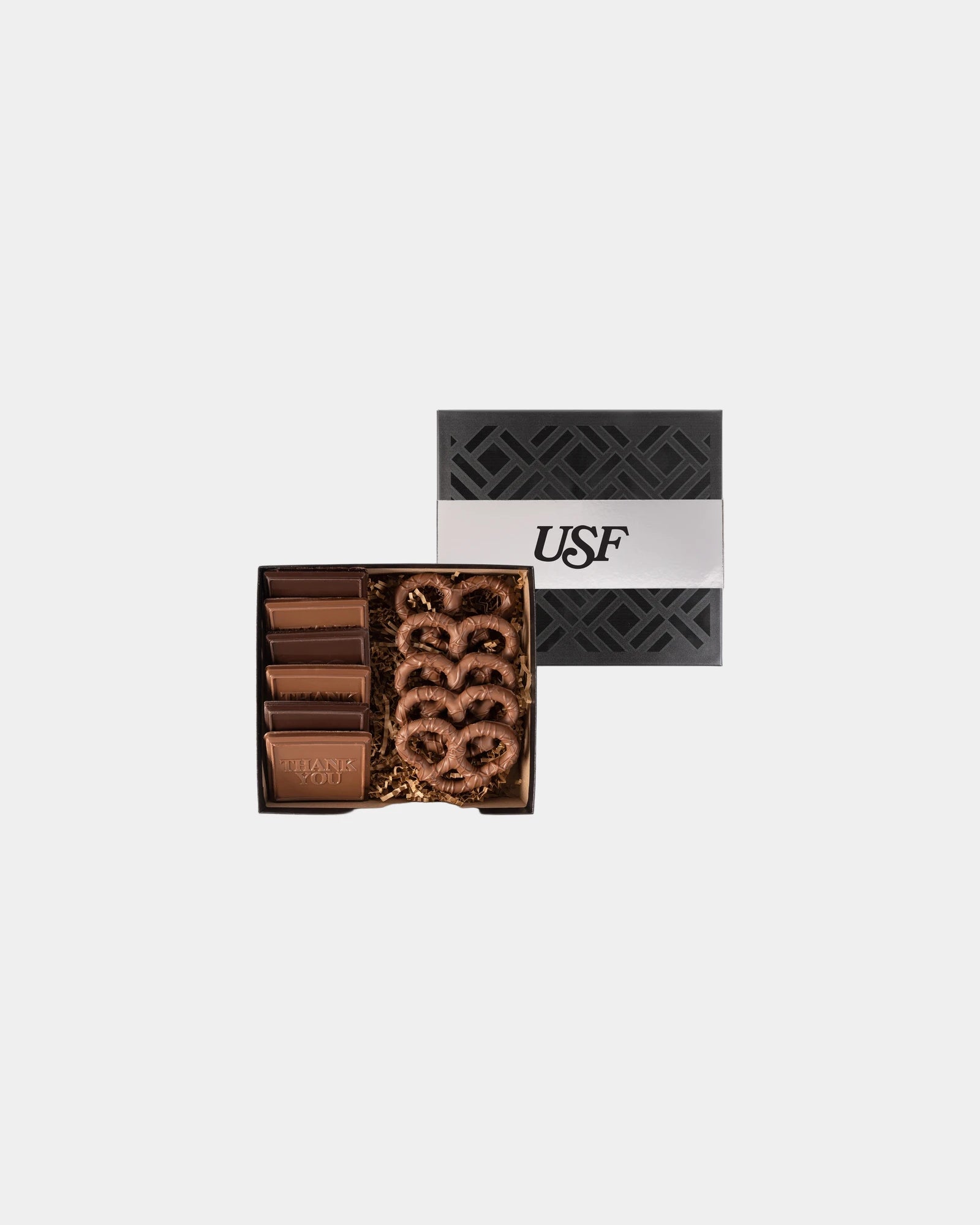 Custom cookie and confection gift set with pretzels - Black
