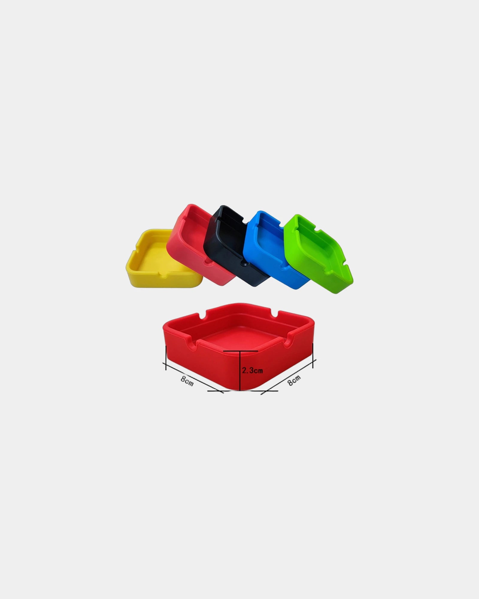 Custom silicone heat-resistant ashtray 3.1 inches - Blue