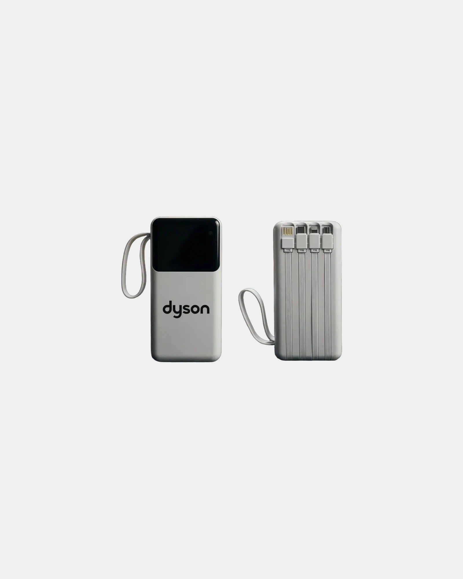 Custom 10,000 mAh multi-cable power bank with LED - White
