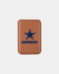 Custom PU leather magnetic phone wallet card holder - Brown