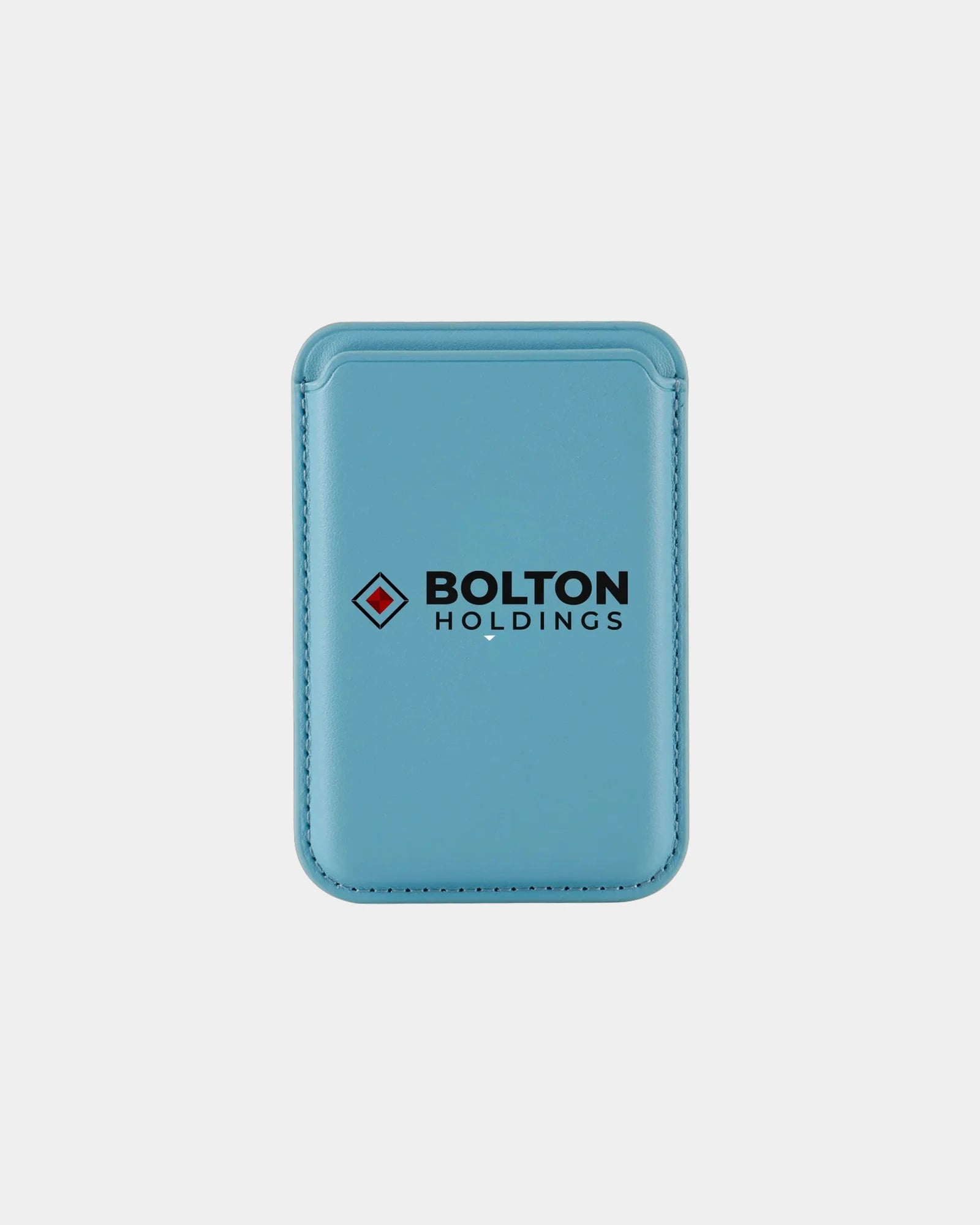 Custom PU leather magnetic phone wallet card holder - Light Blue