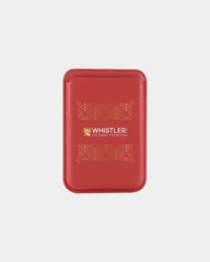 Custom PU leather magnetic phone wallet card holder - Red