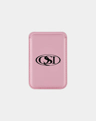 Custom PU leather magnetic phone wallet card holder - Pink