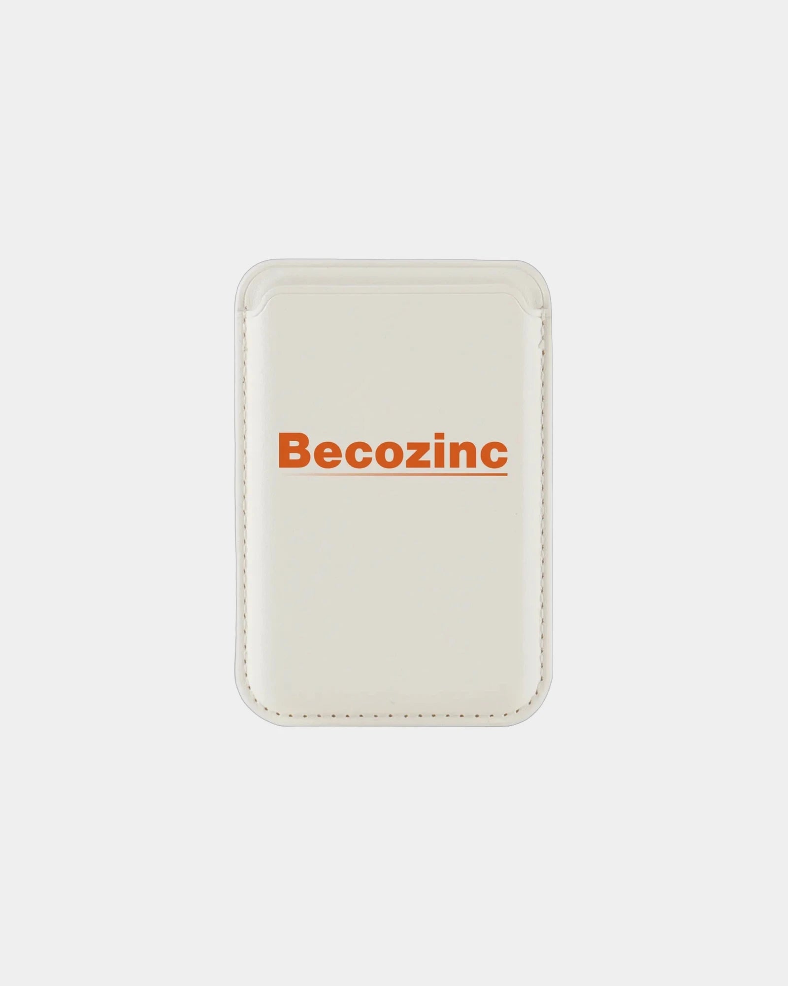 Custom PU leather magnetic phone wallet card holder - White