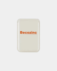 Custom PU leather magnetic phone wallet card holder - White