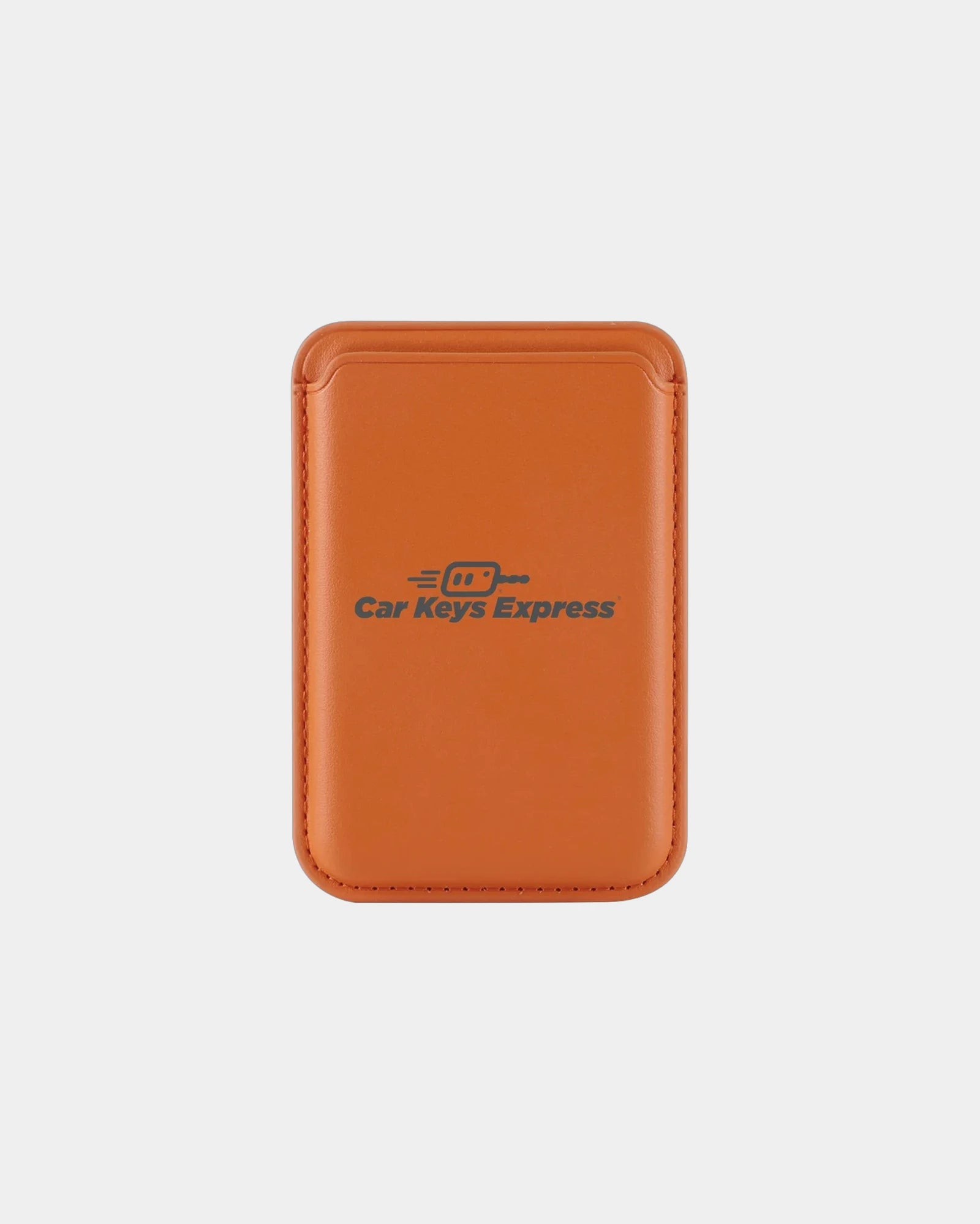 Custom PU leather magnetic phone wallet card holder - Orange