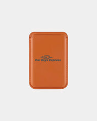 Custom PU leather magnetic phone wallet card holder - Orange