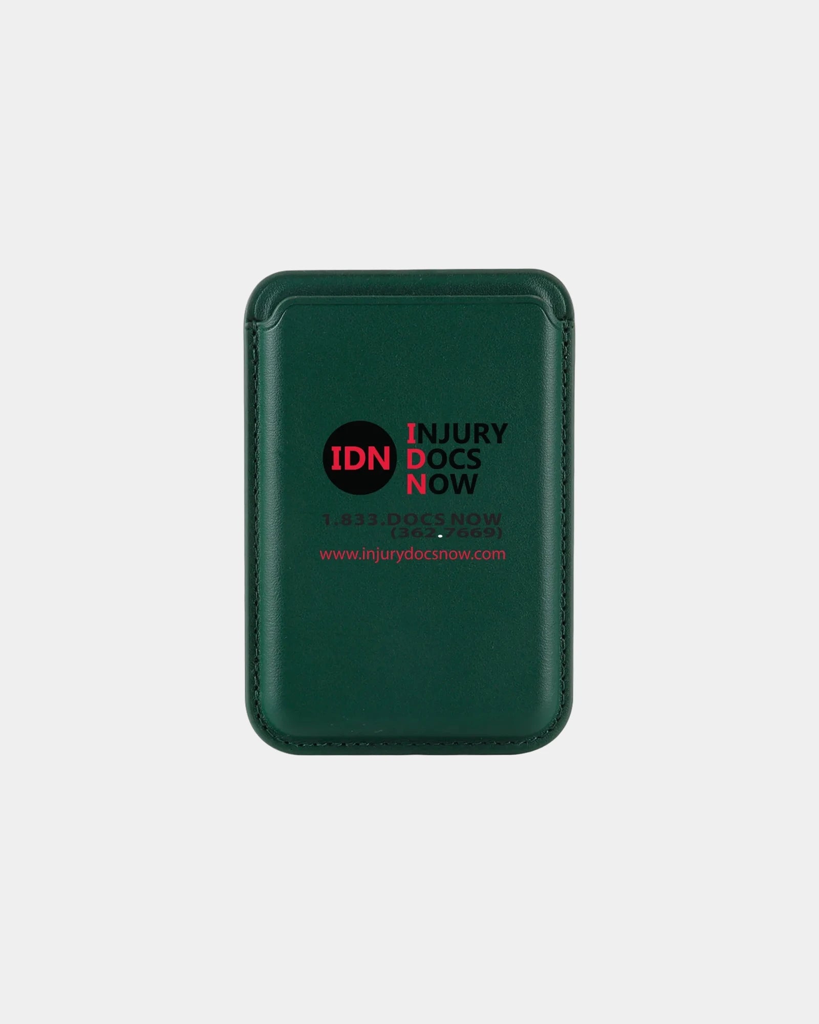 Custom PU leather magnetic phone wallet card holder - Green