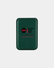 Custom PU leather magnetic phone wallet card holder - Green