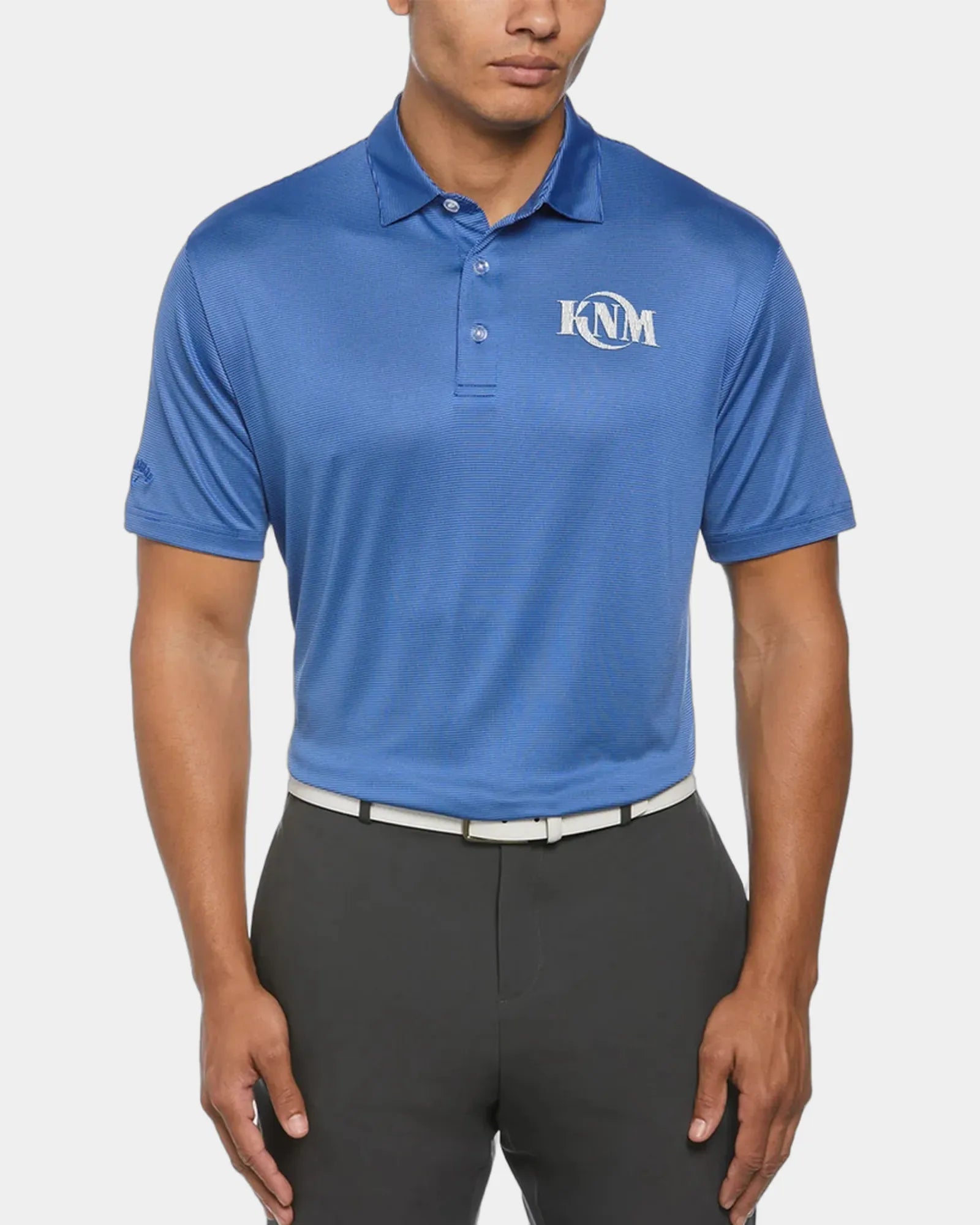 Custom moisture-wicking Callaway men's polo shirt - Medium Blue