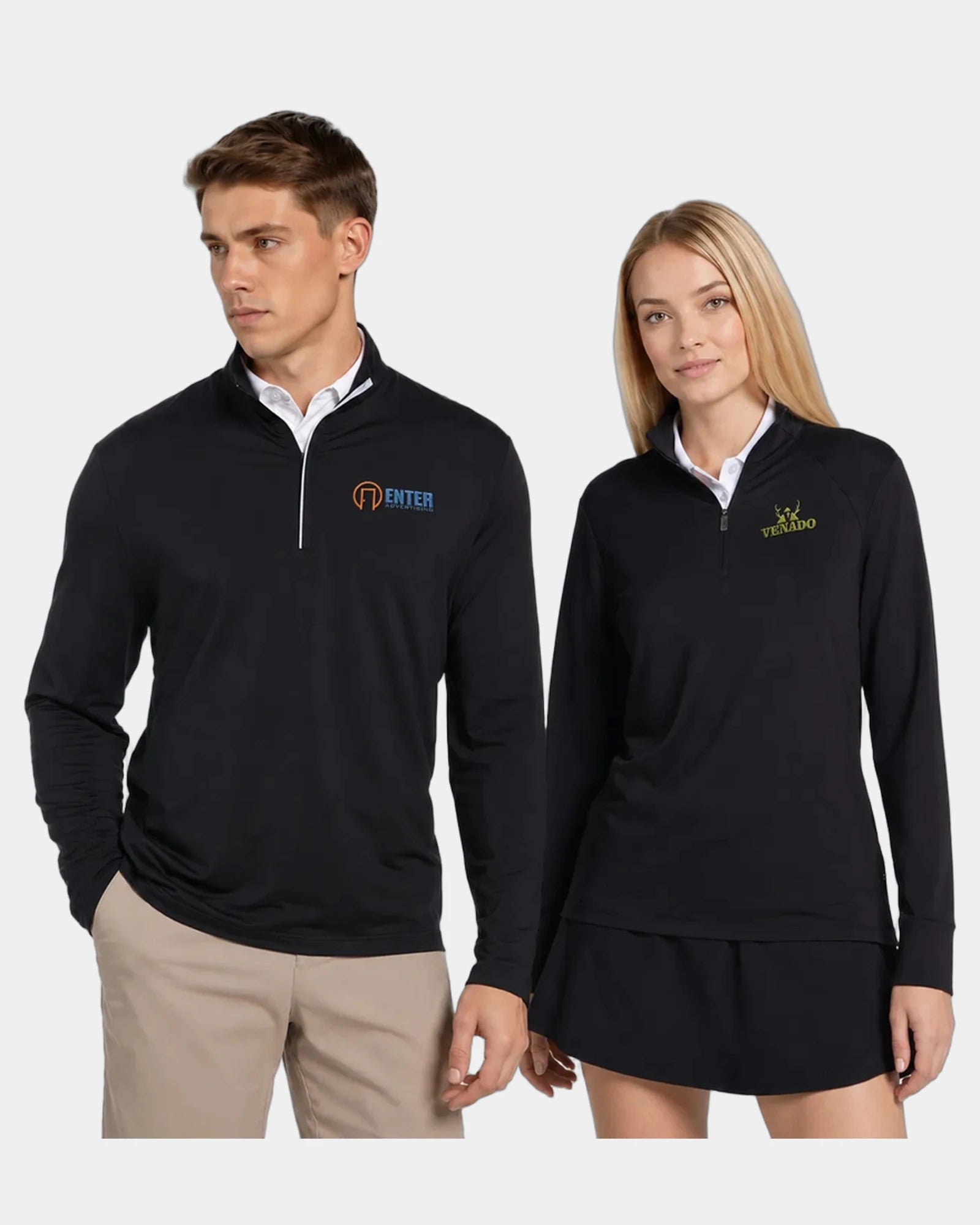 Custom UPF 50 Callaway Golf men's 1/4-zip pullover - Black