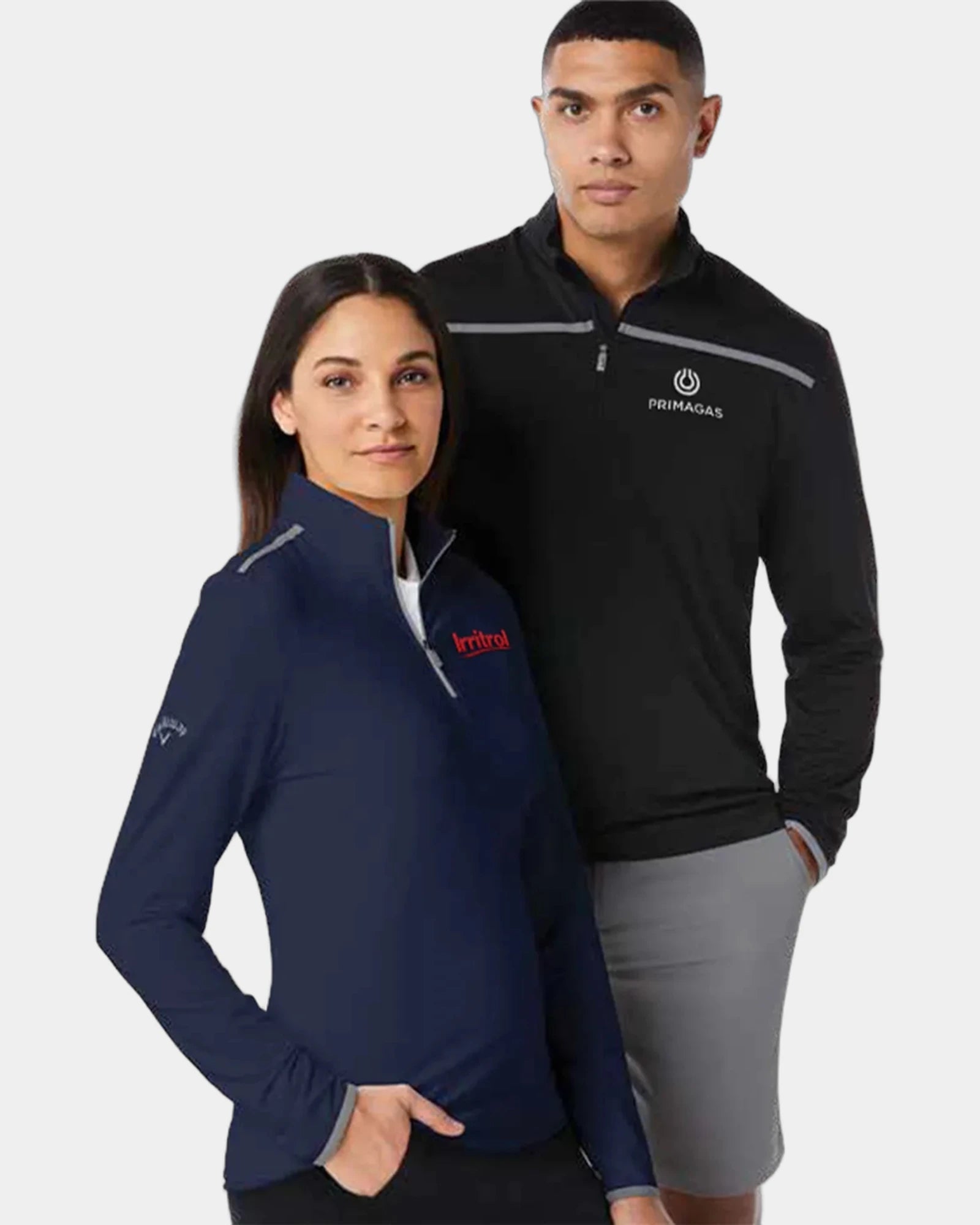 Custom moisture-wicking Callaway women's 1/4-zip pullover - Black