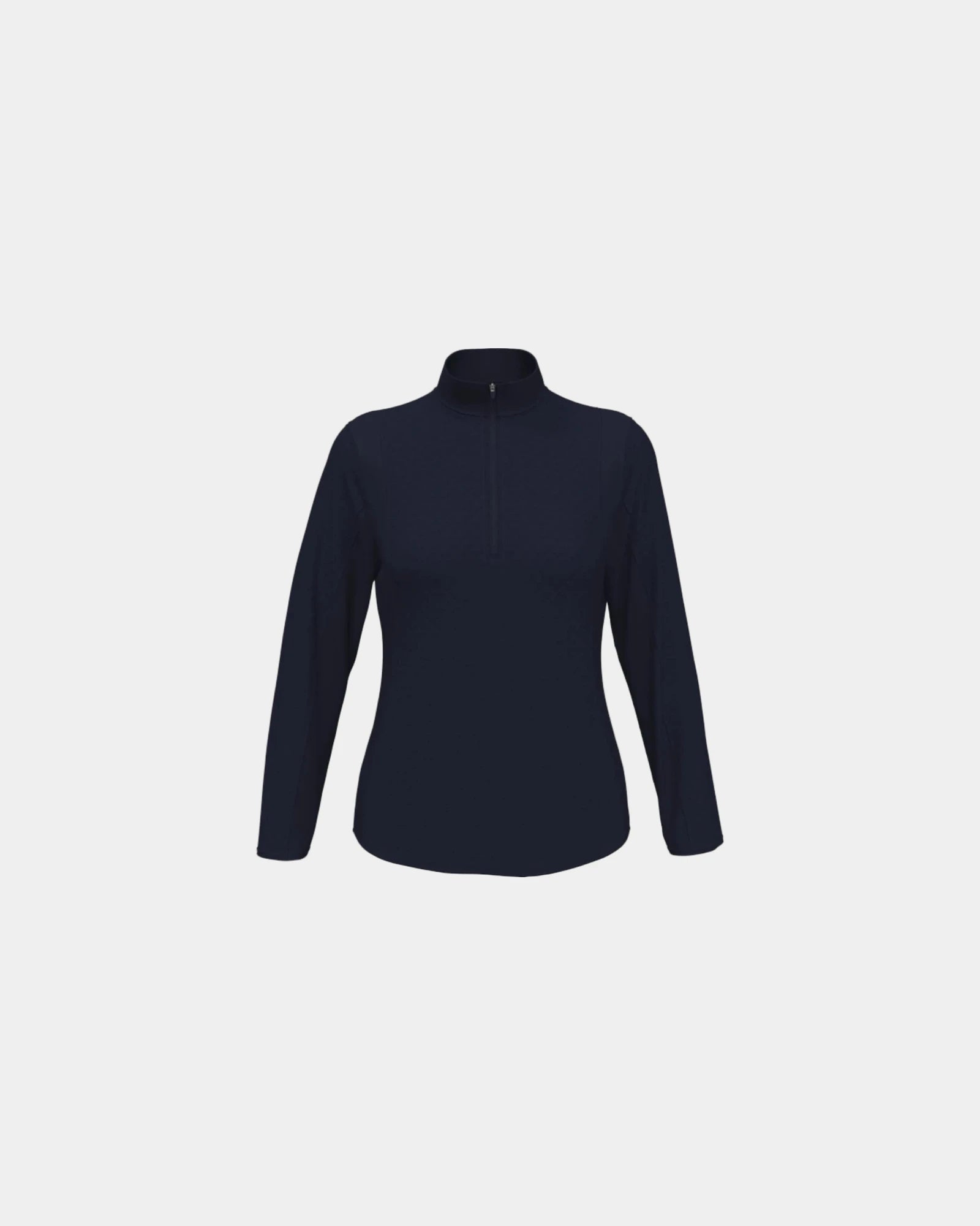 Custom quilted fleece Callaway women's 1/4-zip pullover - Peacoat