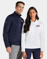 Custom quilted fleece Callaway women's 1/4-zip pullover - Black