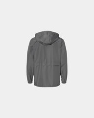 Custom wind-resistant full-zip anorak jacket - Graphite