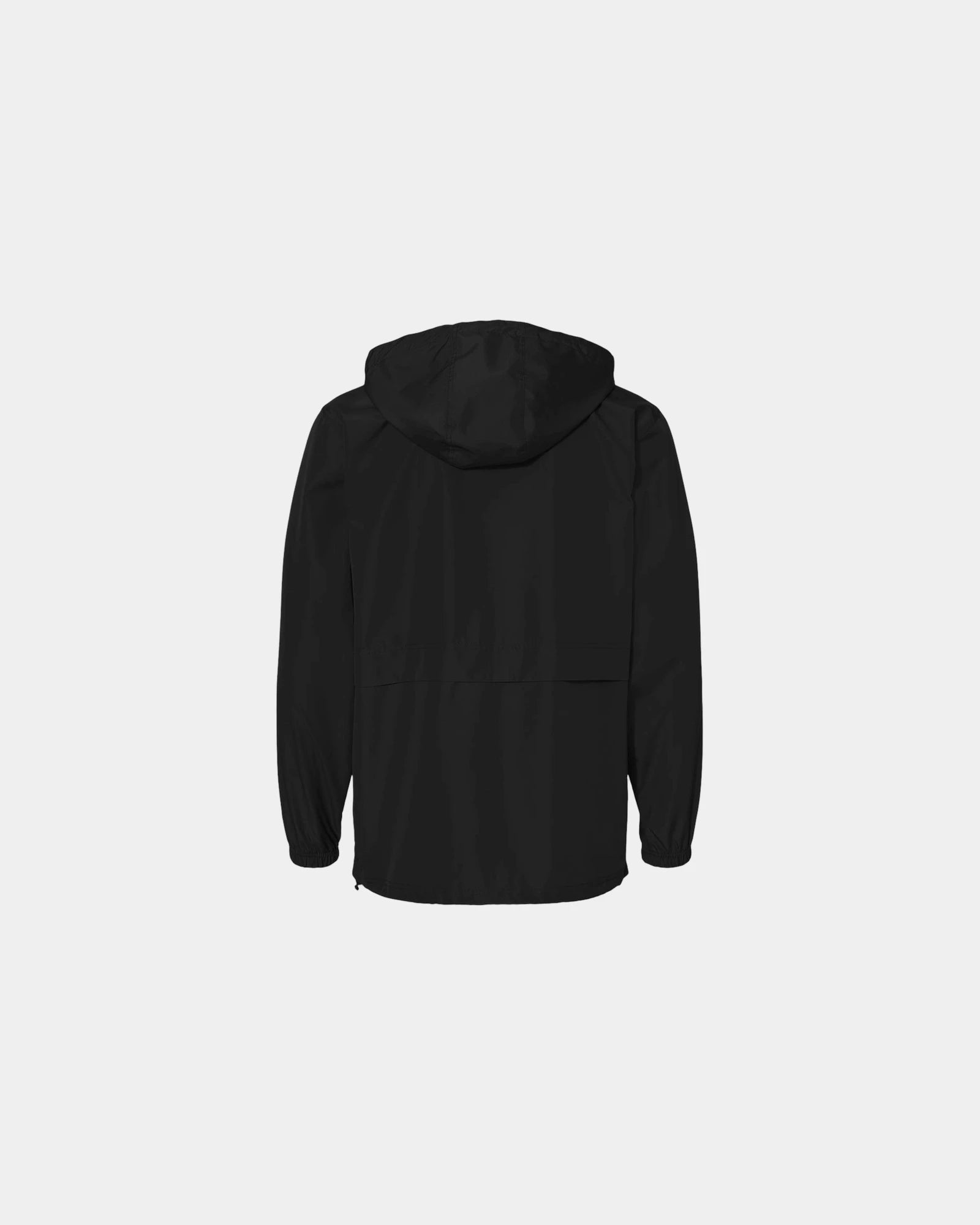 Custom wind-resistant full-zip anorak jacket - Black