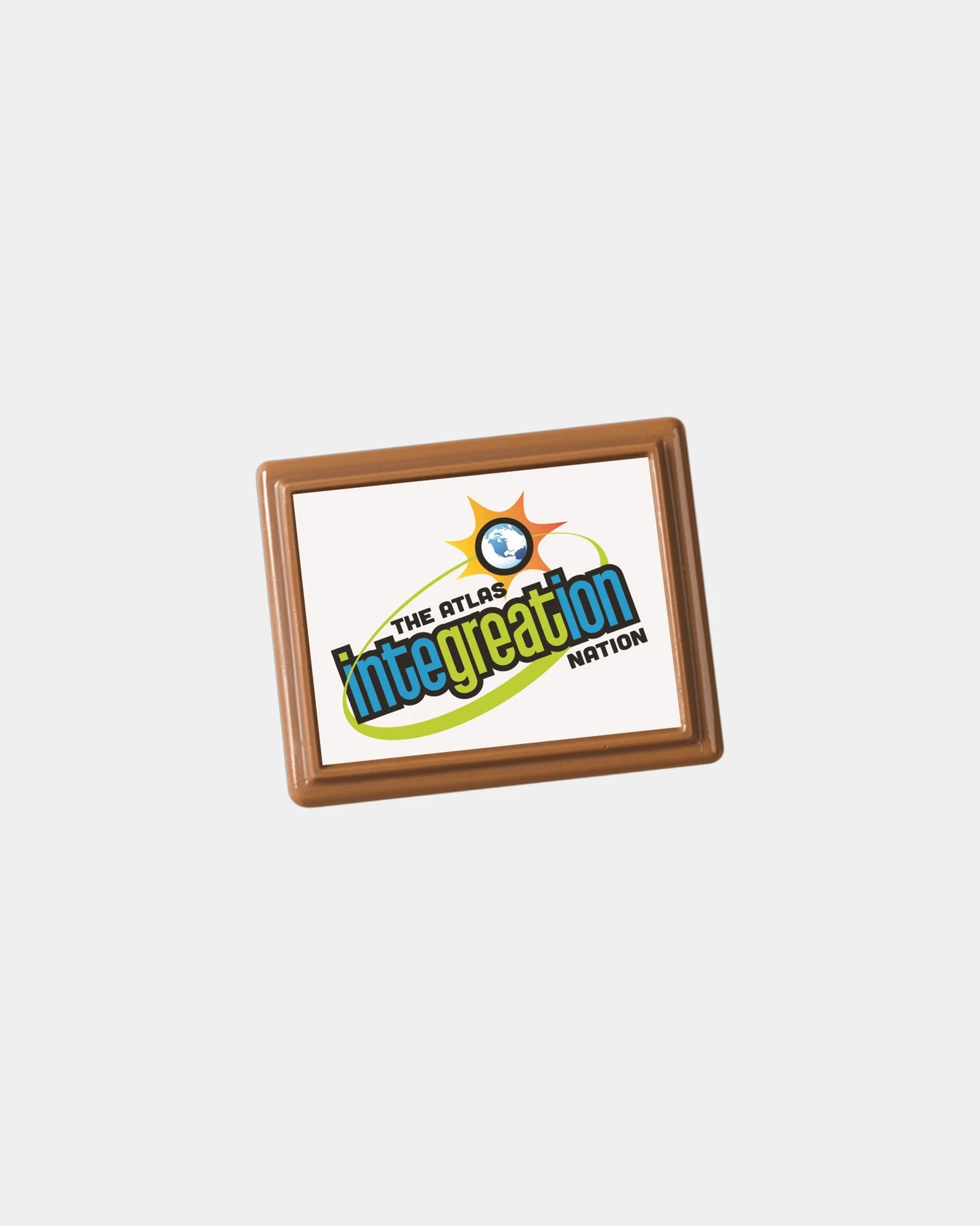 Custom full-color rectangle chocolate cookie - Brown