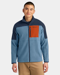 Custom recycled fleece full-zip jacket for teams - Maritime/ Fjord