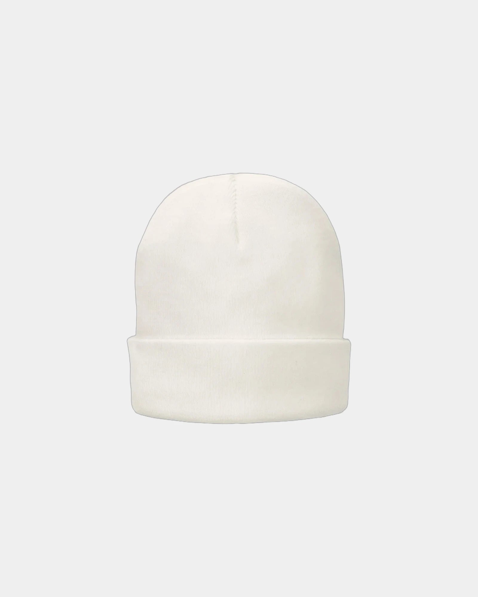 Custom fleece-lined knit cap for companies and teams - White