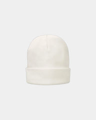 Custom fleece-lined knit cap for companies and teams - White