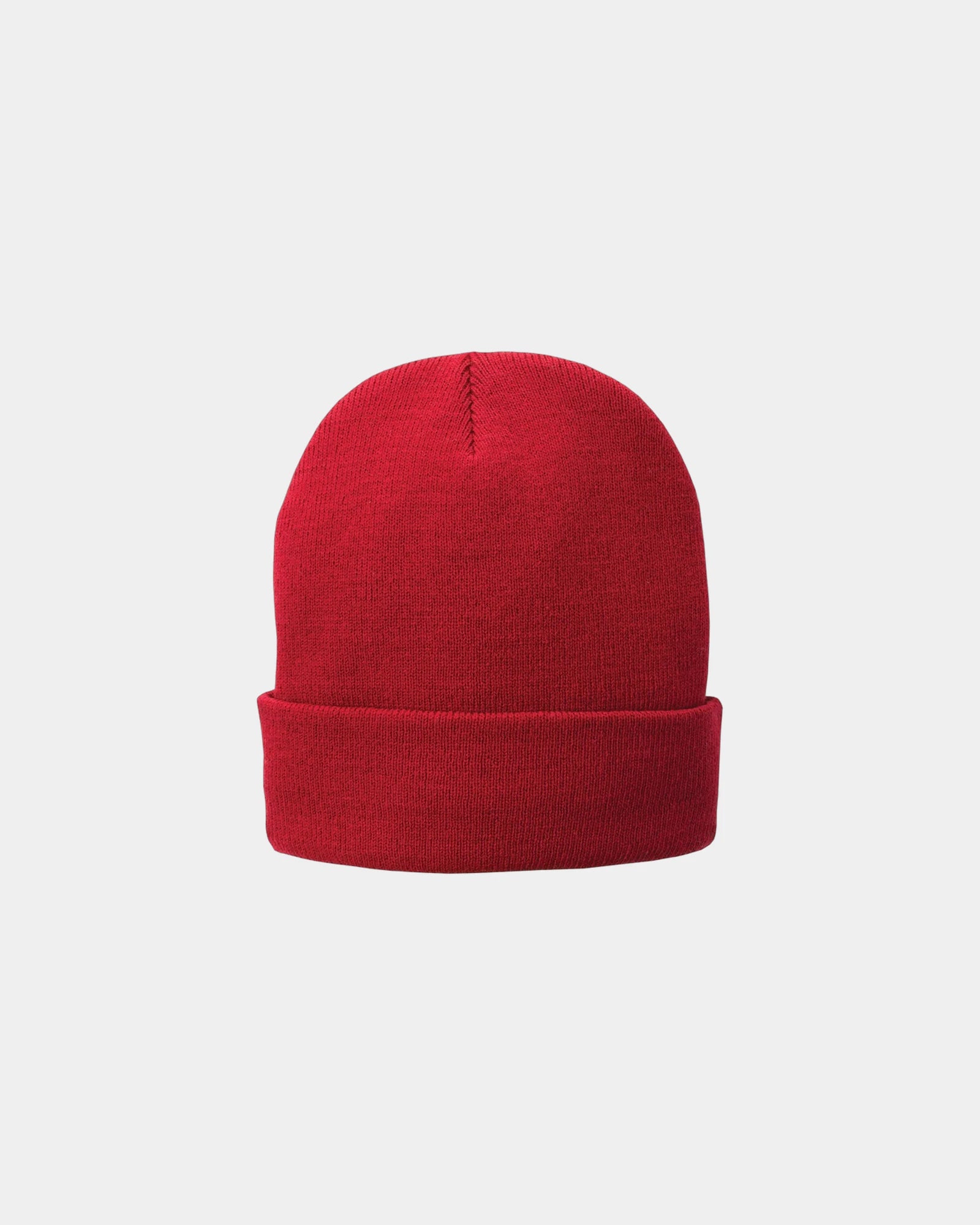 Custom fleece-lined knit cap for companies and teams - Athletic Red