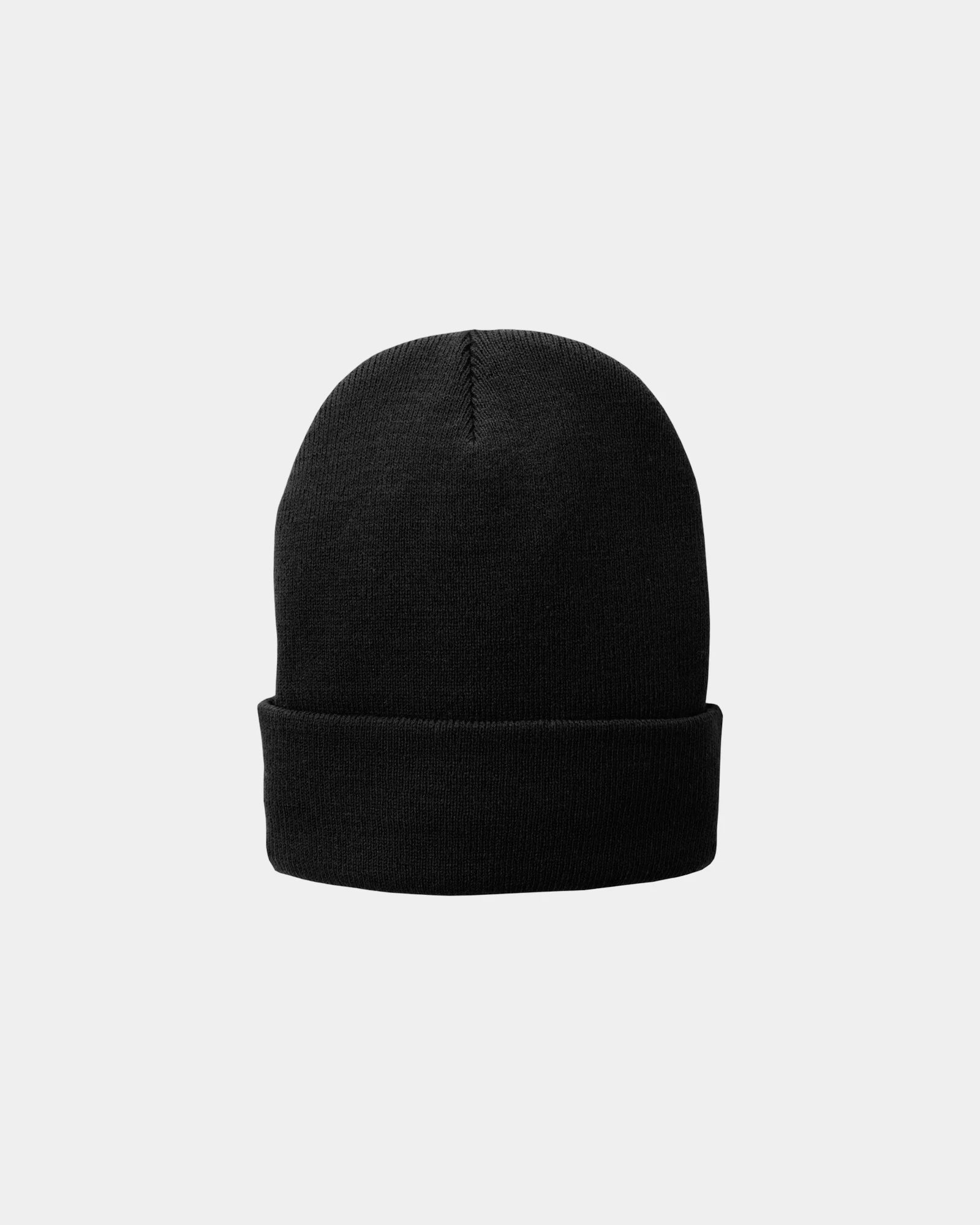 Custom fleece-lined knit cap for companies and teams - Black