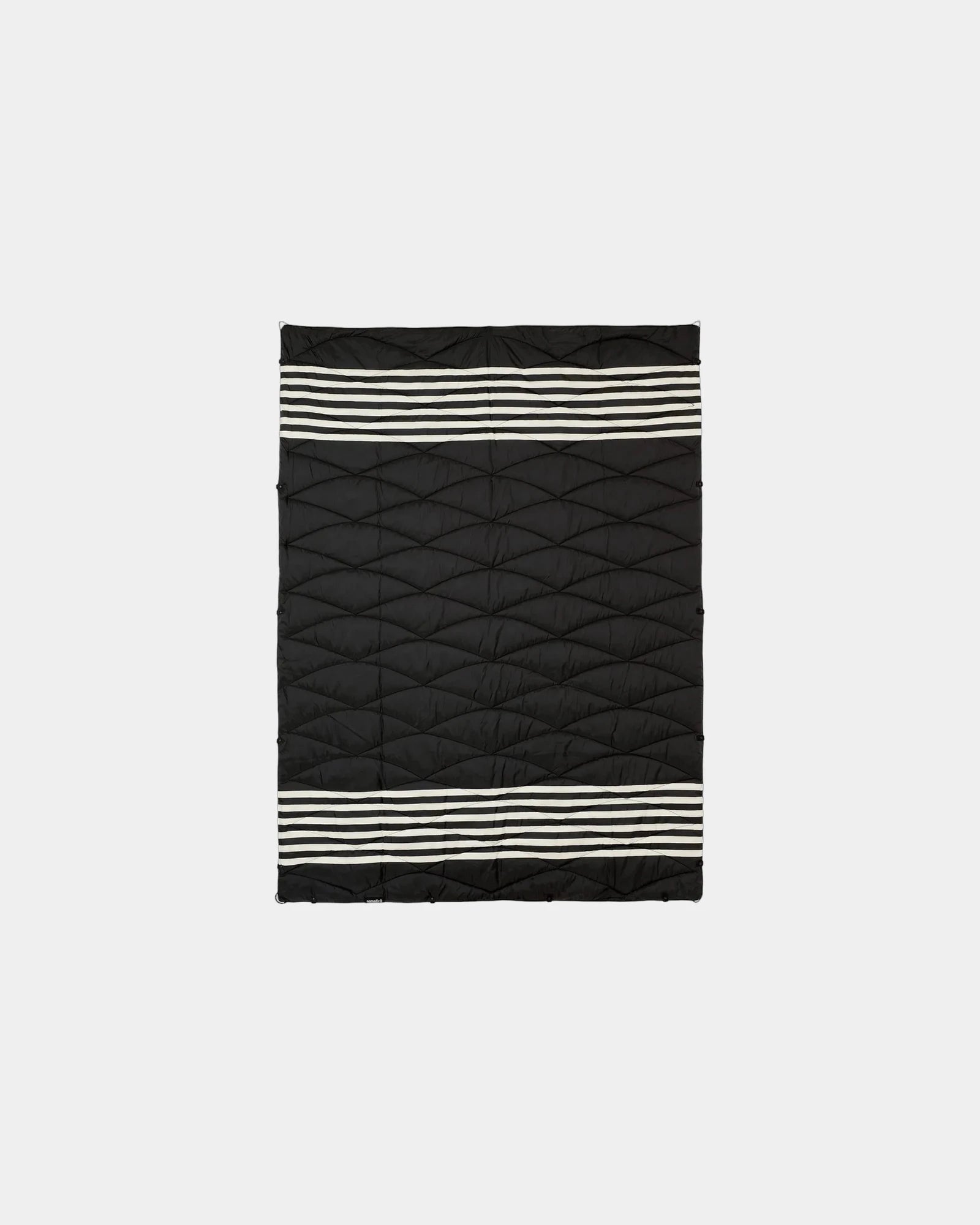 Custom recycled polyester puffer blanket water-resistant - Poolside Black