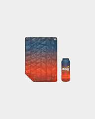 Custom recycled packable puffy travel blanket - Volcanic Fade