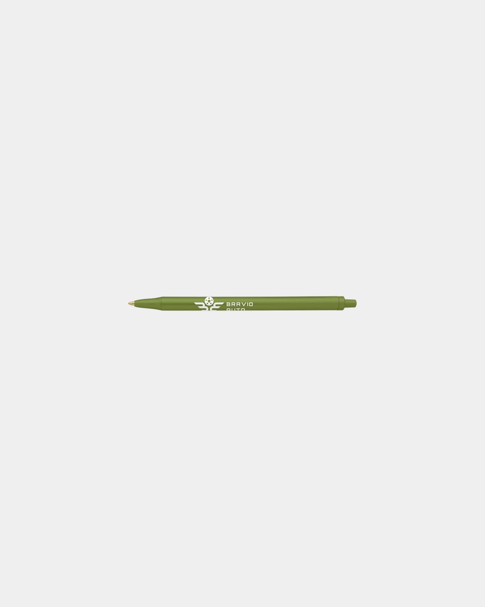 Custom plunger-action ballpoint pen Bic Clic Stic - Metallic Green