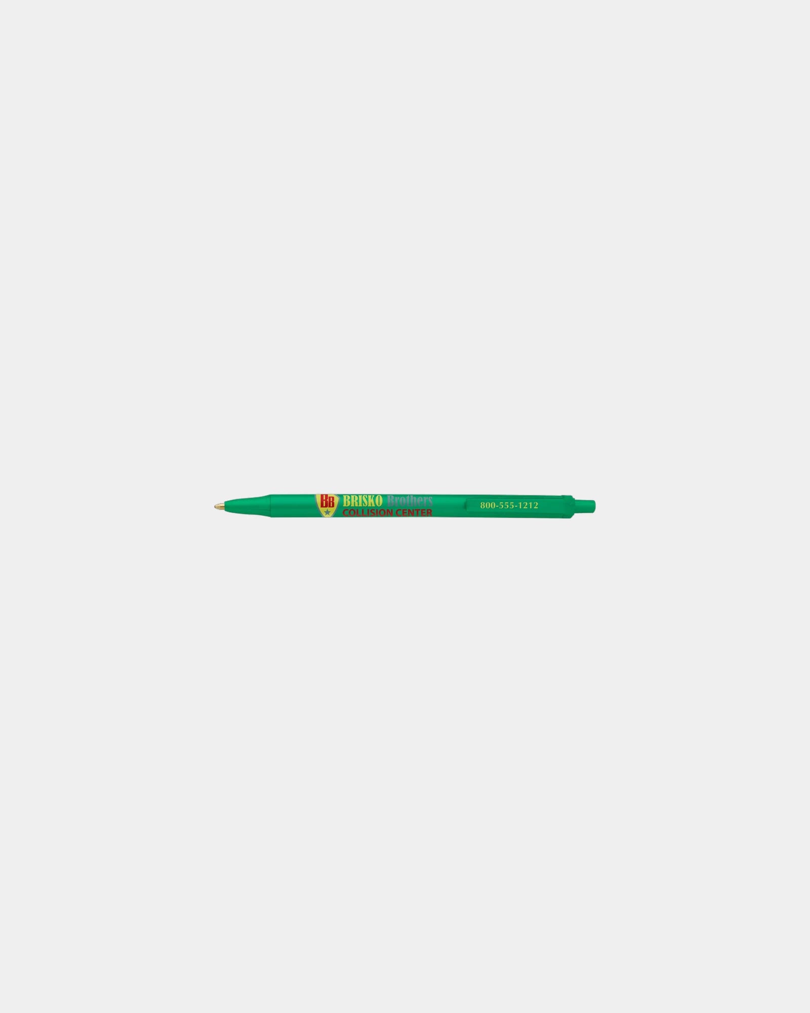 Custom plunger-action ballpoint pen Bic Clic Stic - Green