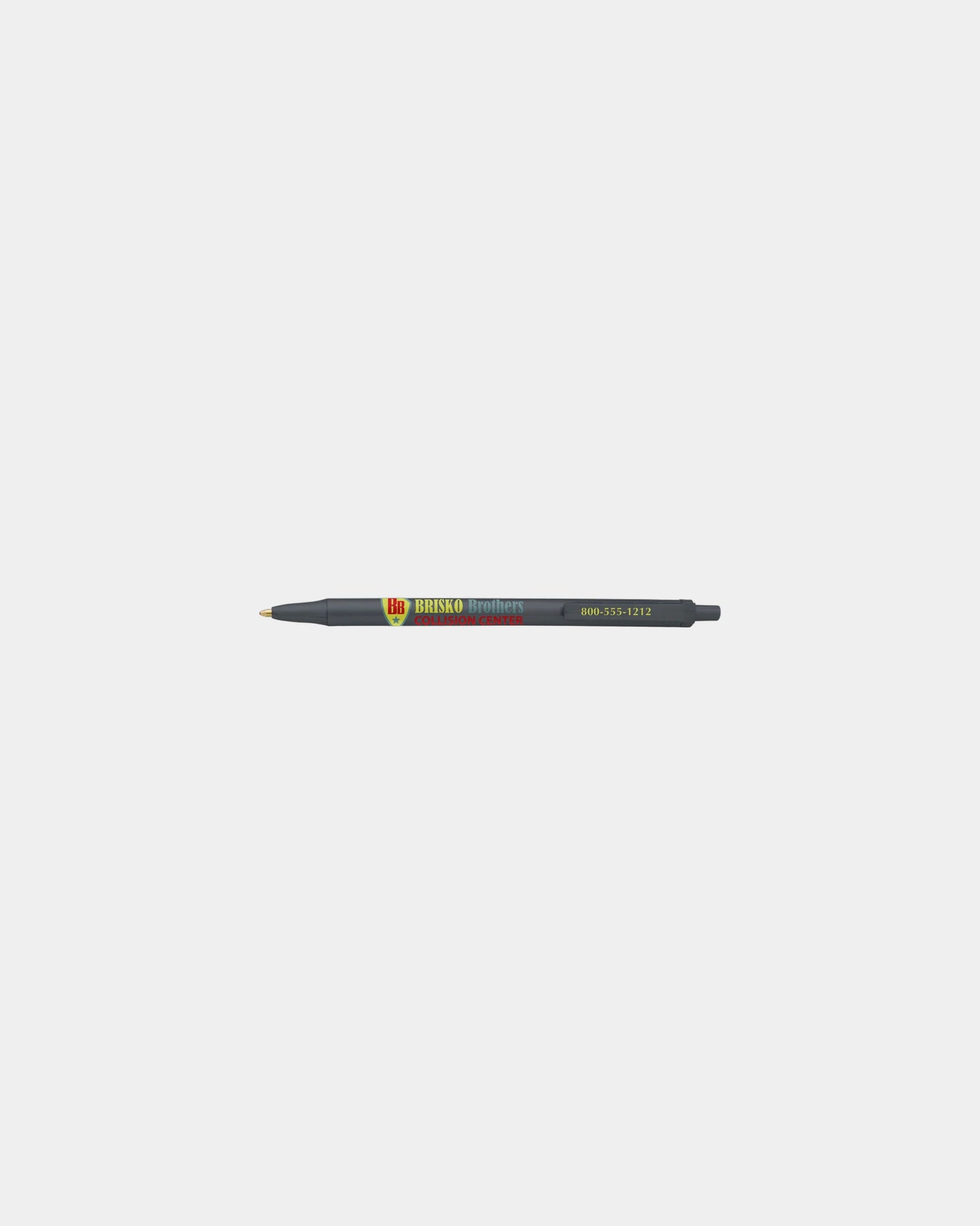 Custom plunger-action ballpoint pen Bic Clic Stic - Slate