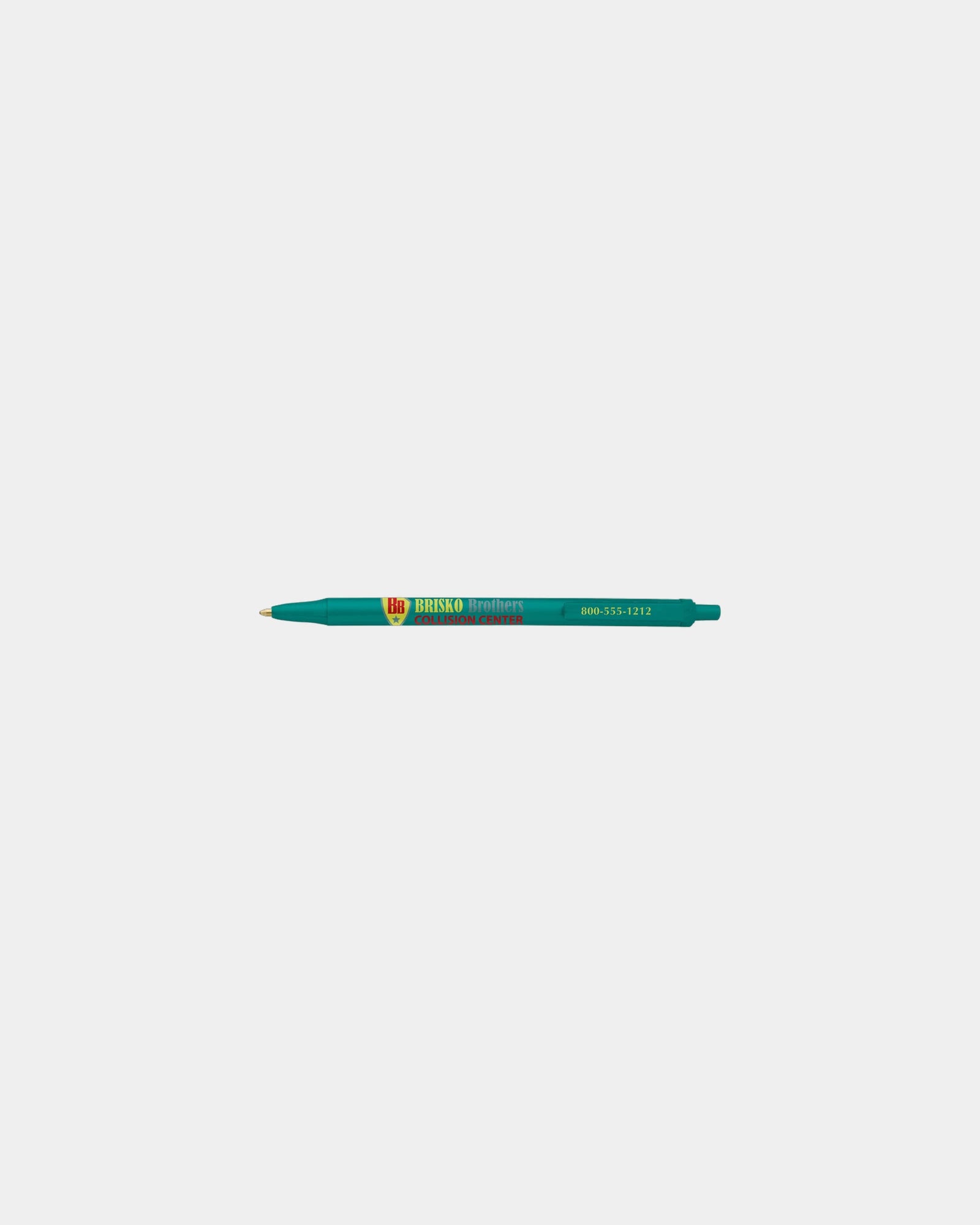 Custom plunger-action ballpoint pen Bic Clic Stic - Teal