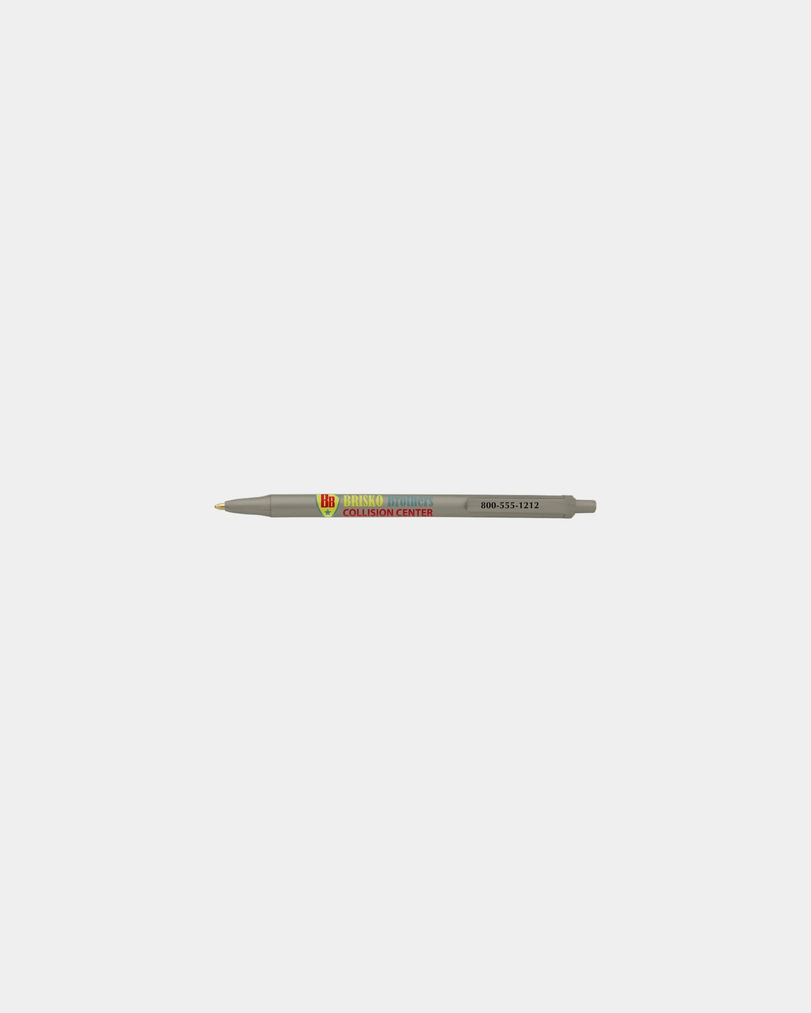 Custom plunger-action ballpoint pen Bic Clic Stic - Taupe