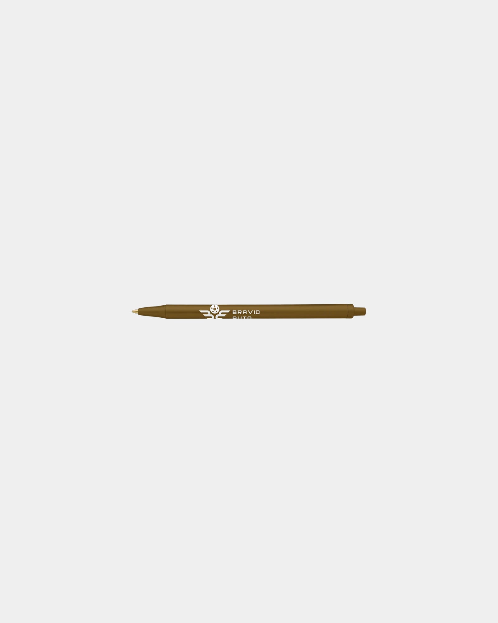 Custom plunger-action ballpoint pen Bic Clic Stic - Metallic Brown