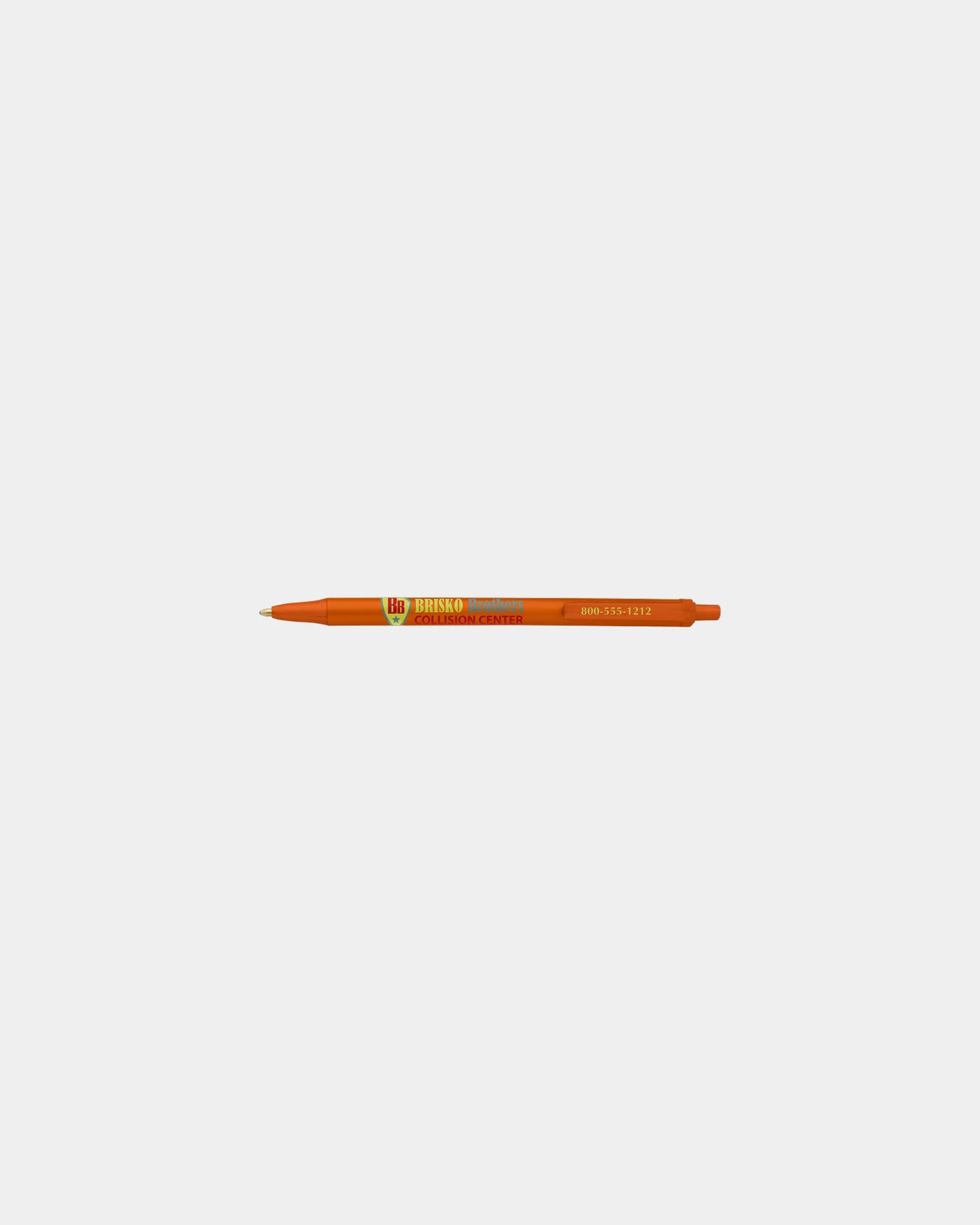 Custom plunger-action ballpoint pen Bic Clic Stic - Orange