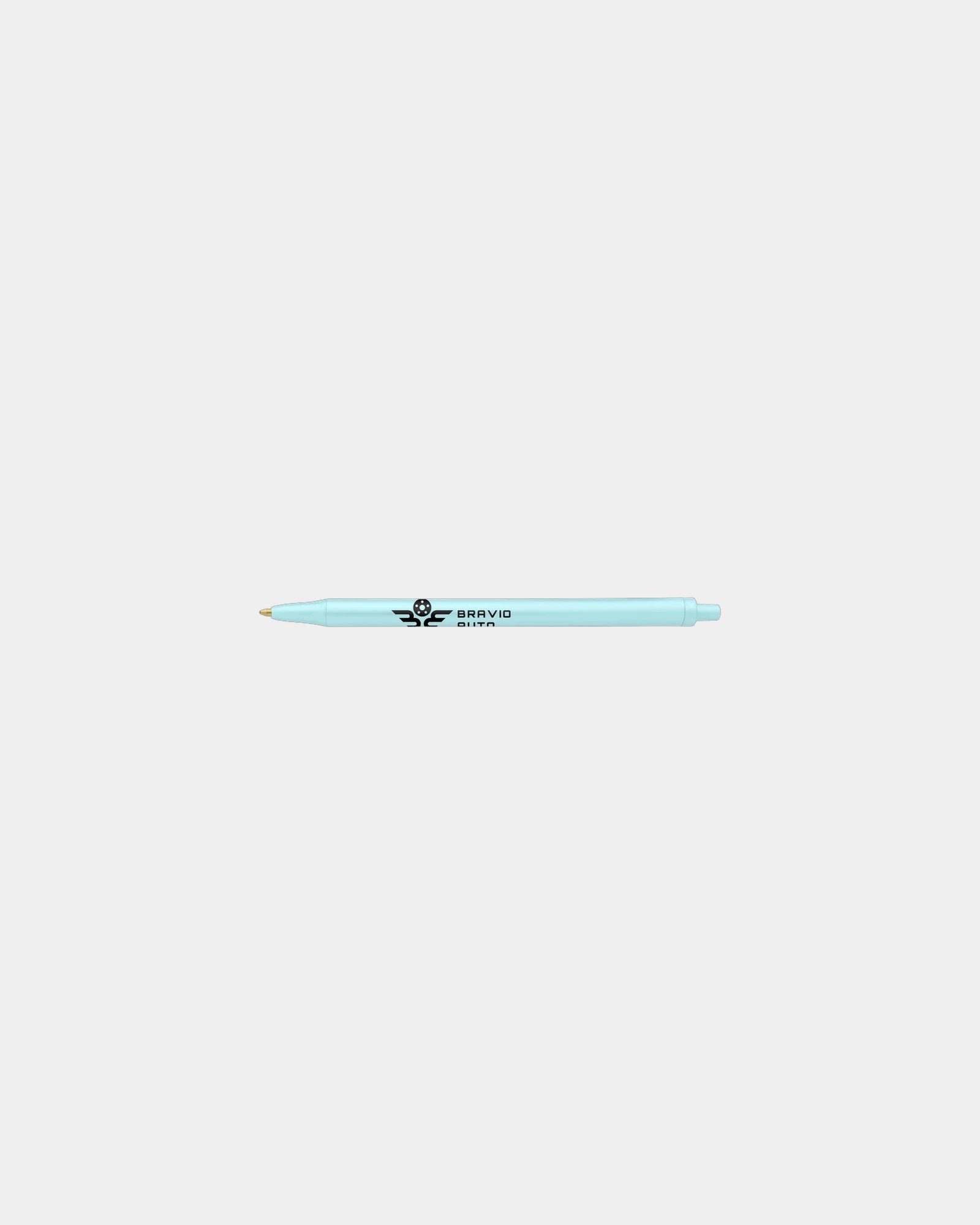 Custom plunger-action ballpoint pen Bic Clic Stic - Light Blue