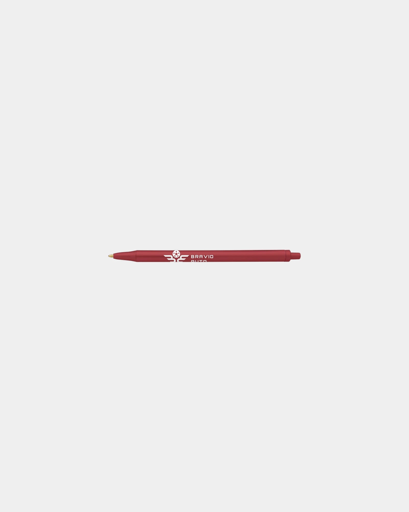 Custom plunger-action ballpoint pen Bic Clic Stic - Metallic Red