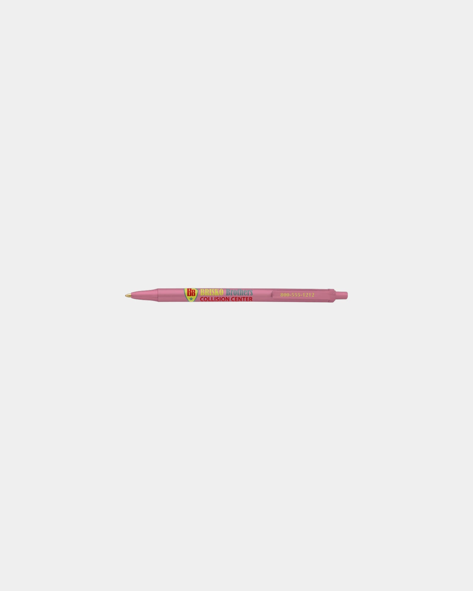 Custom plunger-action ballpoint pen Bic Clic Stic - Pink