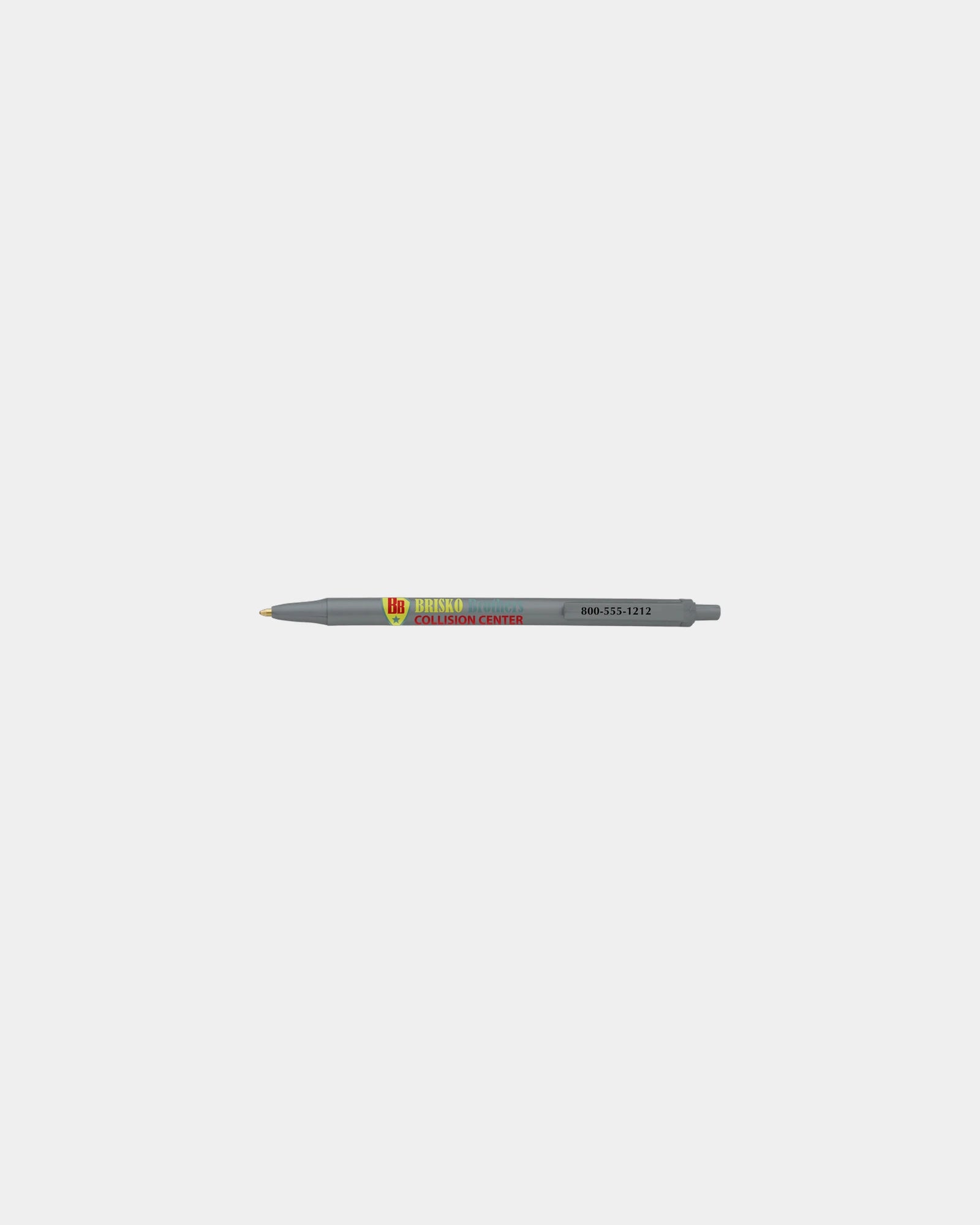 Custom plunger-action ballpoint pen Bic Clic Stic - Silver