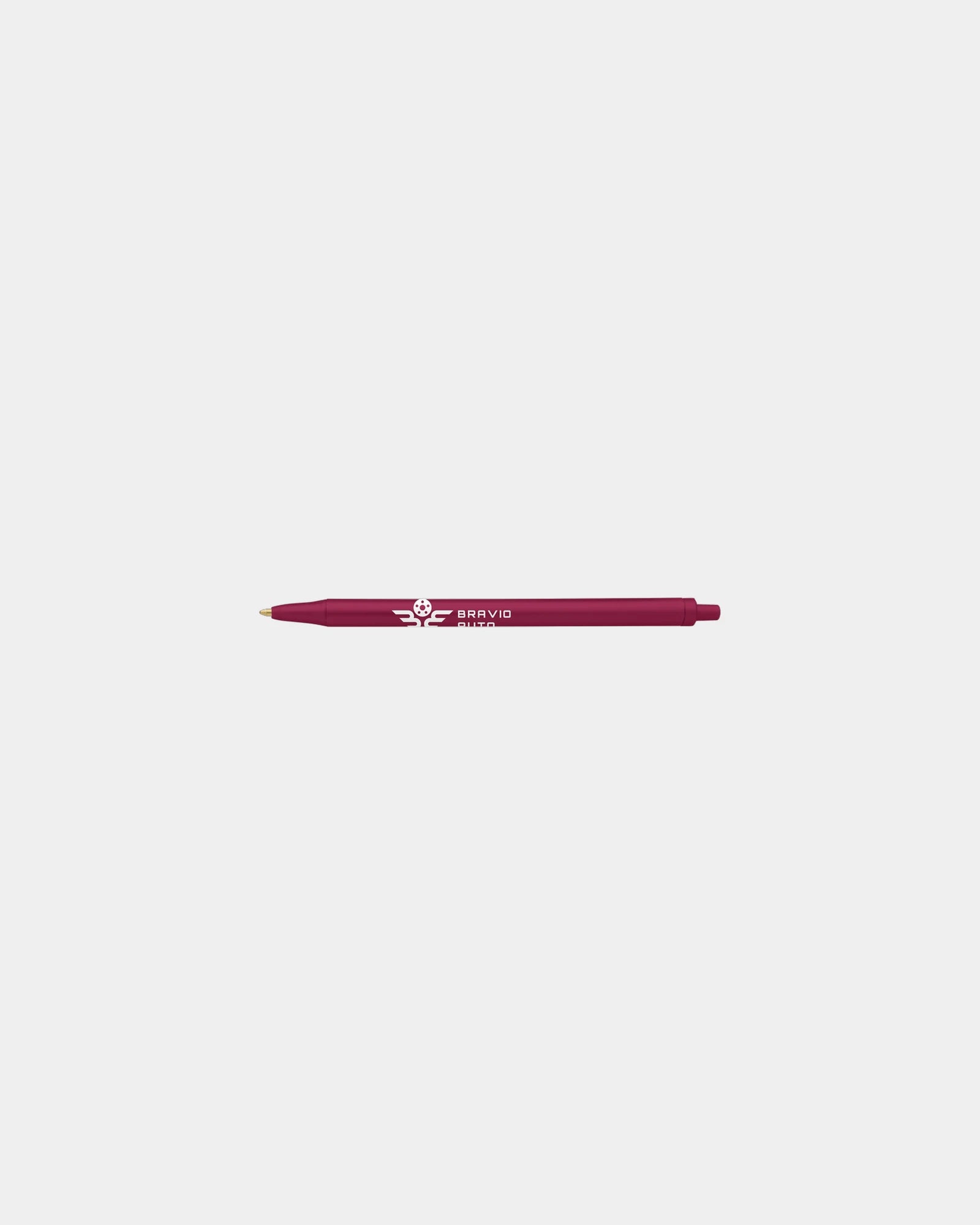 Custom plunger-action ballpoint pen Bic Clic Stic - Burgundy