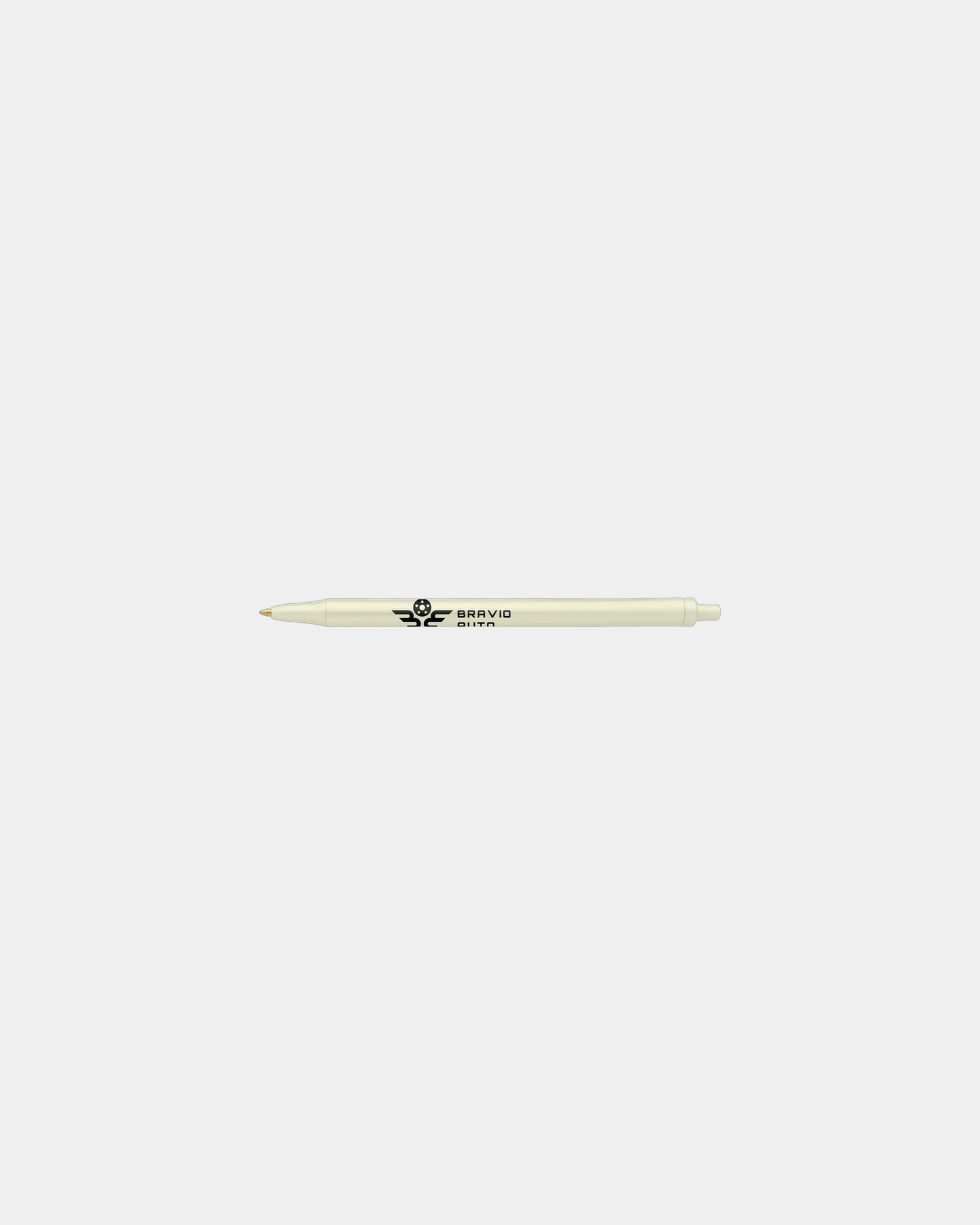 Custom plunger-action ballpoint pen Bic Clic Stic - Light Yellow